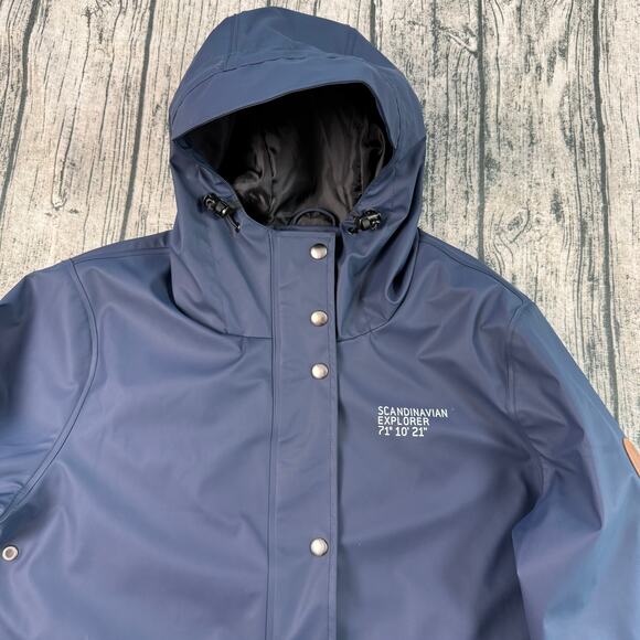 Women's Scandinavian Explorer Raincoat - Navy 2XL - Picture 5 of 13